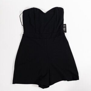 Express Black Strapless Romper Size 0 XXS Club Wear